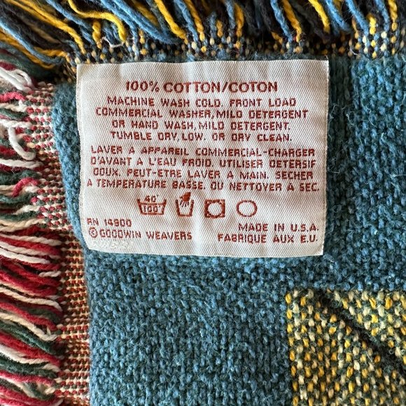 Vintage Goodwin Weavers Blanket Its a Wonderful Life Throw Cotton USA Made 1993 - Picture 2 of 5